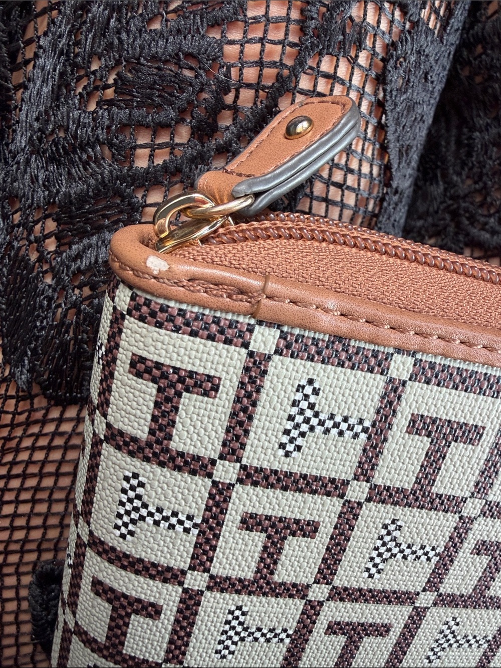 Tommy Hilfiger Brown and Tan Patterned Wallet - Picture 3 of 3